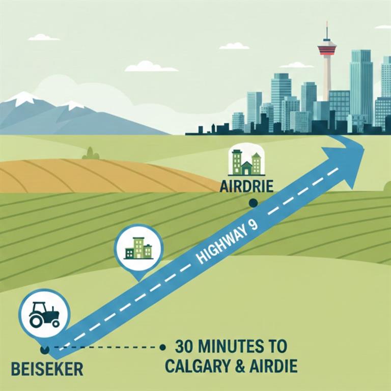 Picture of 10 acres Parcel 1, 1200 Range Rd 261  , Beiseker Real Estate Listing